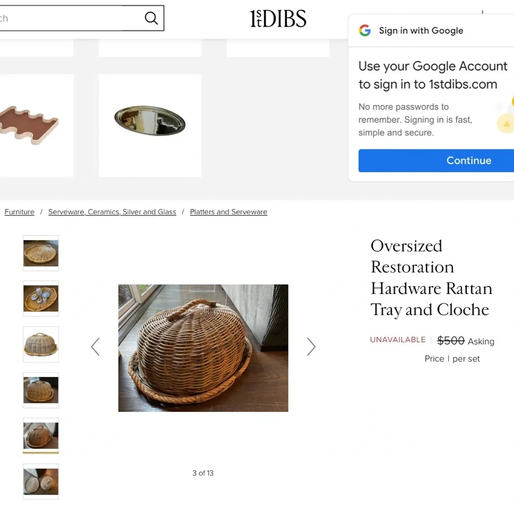 Restoration hardware Cloche